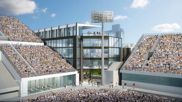 The renovated Edge Center is planned to open onto Bobby Dodd Stadium. (Georgia Tech Athletics)