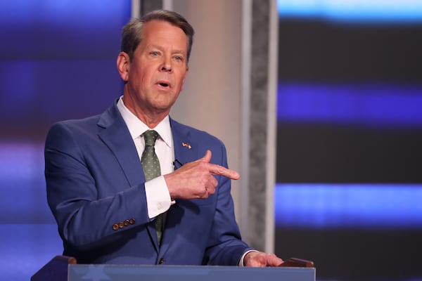 Gov. Brian Kemp took an unflinching pro-Israel stance in remarks Thursday about the Israel-Hamas war. (Miguel Martinez /miguel.martinezjimenez@ajc.com)