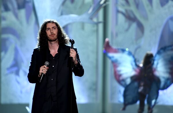 LONDON, ENGLAND - DECEMBER 02: Hozier performs on the runway during the 2014 Victoria's Secret Fashion Show at Earl's Court Exhibition Centre on December 2, 2014 in London, England. (Photo by Dimitrios Kambouris/Getty Images for Victoria's Secret) Hozier will play several shows in Atlanta in the first part of 2015. Photo: Getty Images.