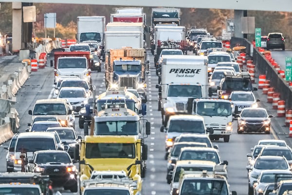 The shutdown caused intense delays on the I-285 outer loop through an already busy construction zone.