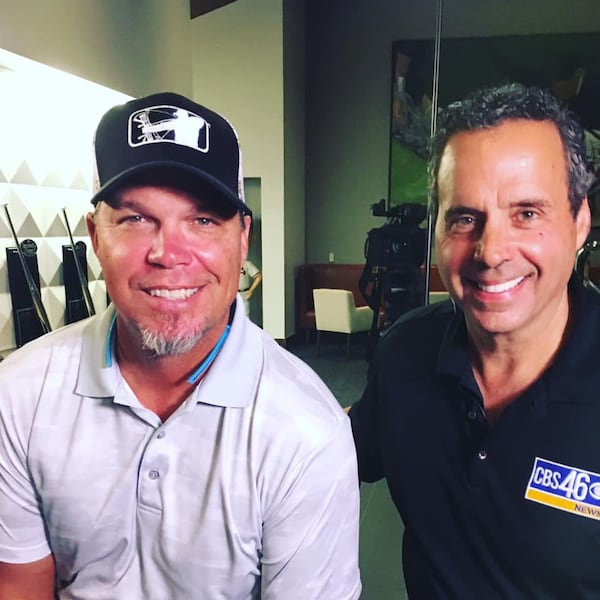 Fred Kalil interviewing former Braves player Chipper Jones in the late 2010s. CONTRIBUTED