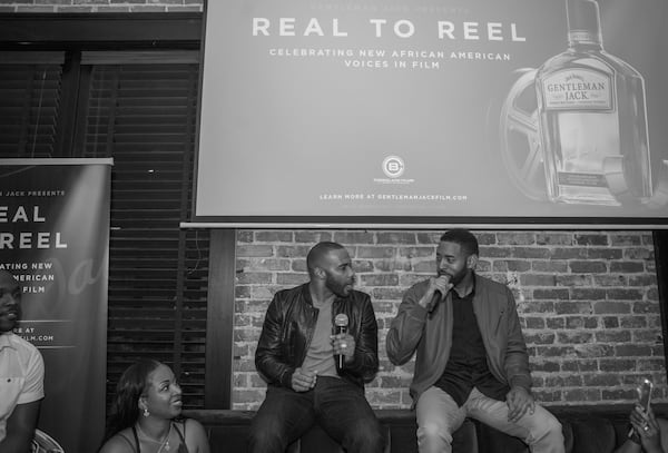 Actor Omari Hardwick (left) and filmmaker Anthony T. Rose, host of Gentleman Jack’s Real to Reel film series, talk during a Real to Reel event at Negril Village Atlanta. During the spring, Real to Reel accepted online submissions from black filmmakers, giving one of them an opportunity to win $10,000 and a VIP trip to Miami Beach to screen their short film. In the meantime, Gentleman Jack sponsored screenings of four pre-selected, non-competition films in seven cities, including Atlanta. CONTRIBUTED BY LOURDES SUKARI