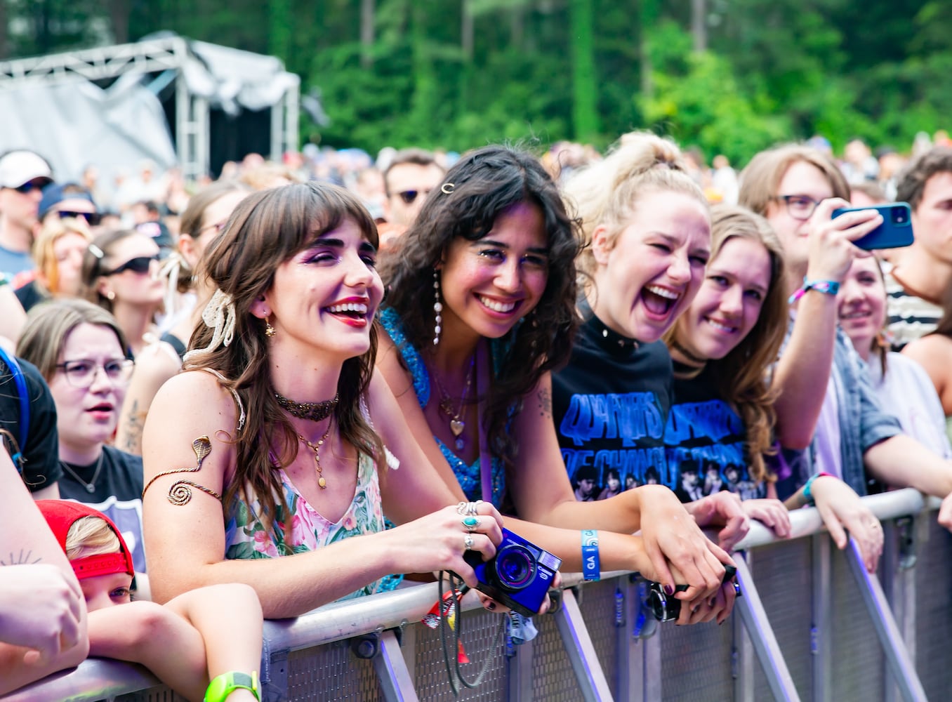 Atlanta, Ga: Quarters of Change rocked out on the Ponce de Leon stage early on day 2 of Shaky Knees. Photo taken Friday May 3, 2024 at Central Park, Old 4th Ward. (RYAN FLEISHER FOR THE ATLANTA JOURNAL-CONSTITUTION)