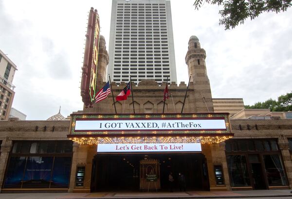 The Fox Theatre hosted a mobile vaccine clinic as part of a new strategy to boost COVID vaccinations in Georgia.  STEVE SCHAEFER FOR THE ATLANTA JOURNAL-CONSTITUTION