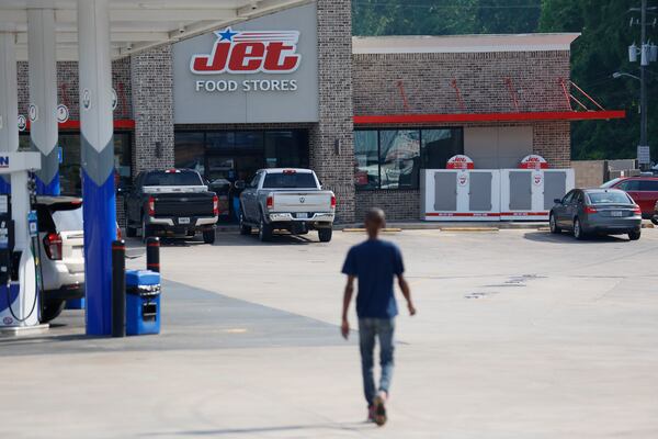 The gas station and food store chain Jet has become a regular spot for residents to gather and discuss politics in downtown Sandersville.

Miguel Martinez /miguel.martinezjimenez@ajc.com