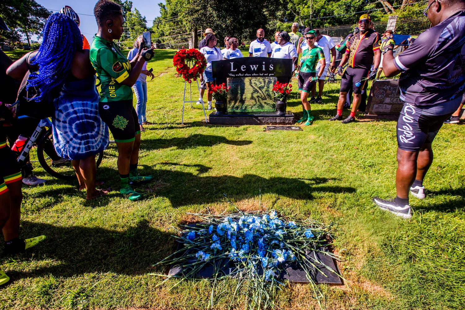 John Lewis memorial bike ride on the anniversary of his death.