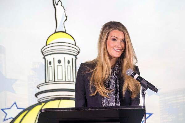 U.S. Sen. Kelly Loeffler speaks during a Georgia Municipal Association breakfast on Jan. 27, 2020. (ALYSSA POINTER/ALYSSA.POINTER@AJC.COM)