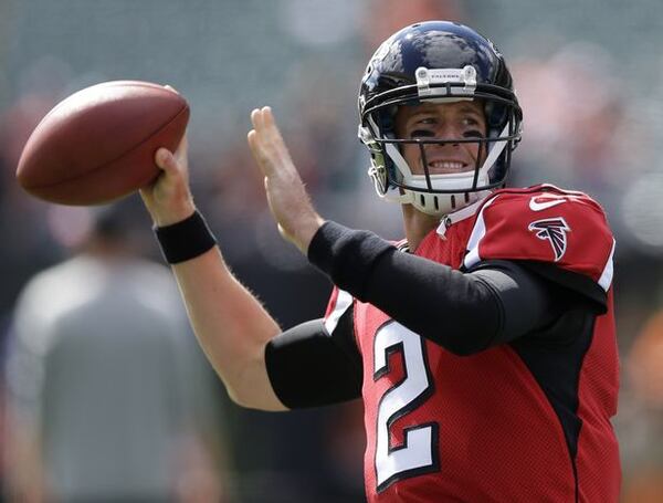 Matt Ryan had a passer rating of 48.6 against the Bengals. It was only his fourth sub-50 passer rating game of his career. (Associated Press)