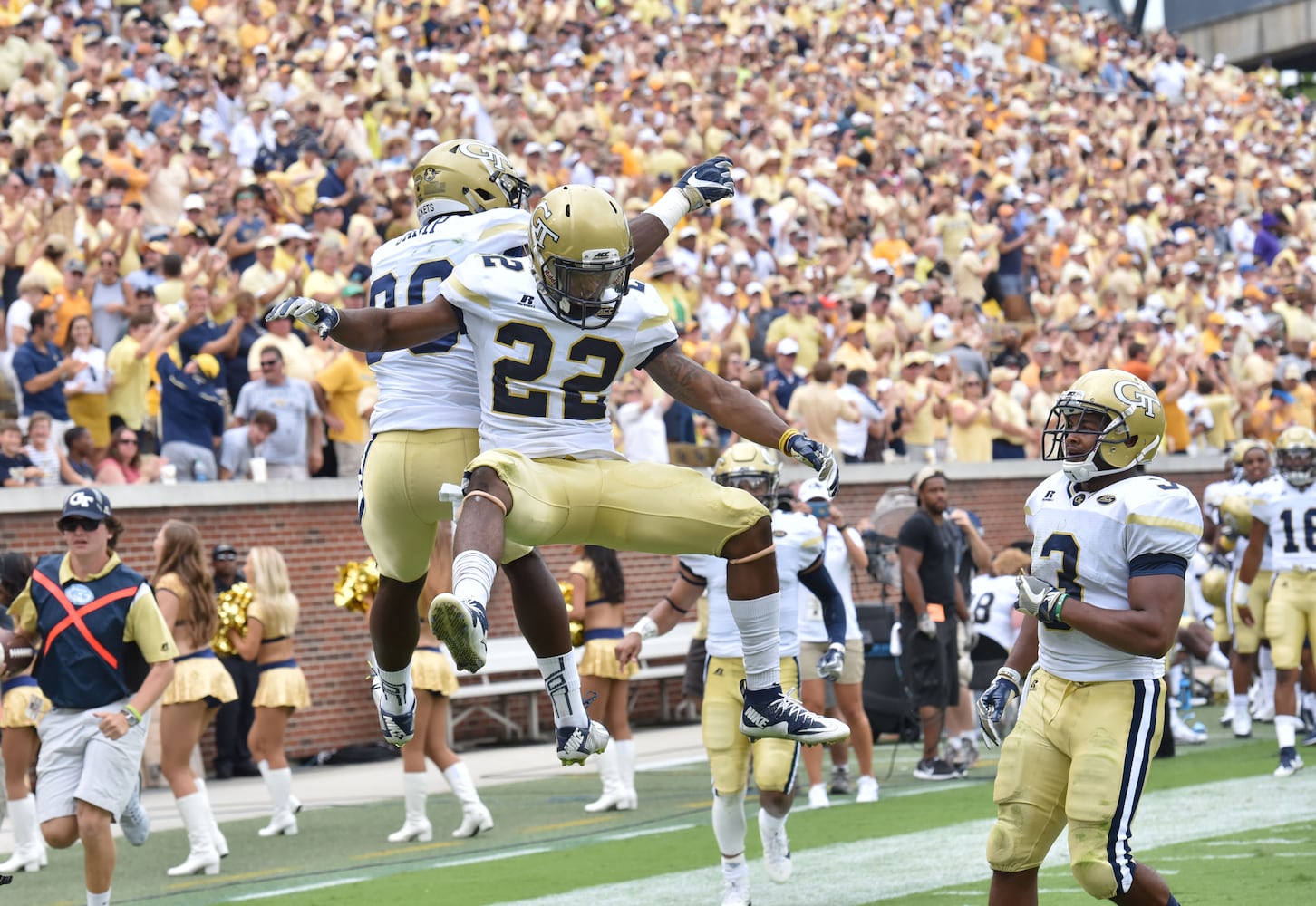 Jackets celebrate against the SEC