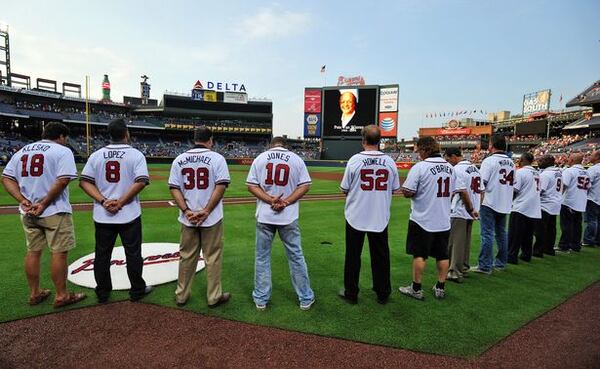 Former Braves paused for a moment of silence for the late Pete Van Wieren before Friday's series -opening win against the Nationals. The Braves snapped an eight-game skid and continued to hold upper hand in their recent rivalry with the Nats.