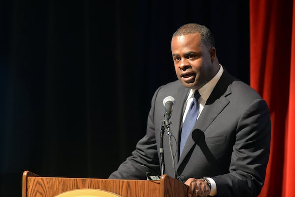 JULY 11, 2014, ATLANTA Mayor Kasim Reed gives remarks during the program. Reed, Ambassador Andrew J. Young, Dr. C.T. Vivian, Dr. Bernice A. King, and and others participated in the commemoration of the 50th Anniversary of the Civil Rights Act at the King Center Friday, July 11, 2014. This year marks the 50th year anniversary of the Civil Rights Act of 1964, a landmark piece of legislation that outlawed discrimination based upon race, color, religion, sex or national origin, and ended segregation in schools, at the workplace, and in facilities that serve the general public. President Lyndon B. Johnson signed the Act into law on July 2, 1964 before a group of distinguished guests that included Dr. Martin Luther King, Jr. KDJOHNSON/KDJOHNSON@AJC.COM Atlanta Mayor Kasim Reed spoke about transportation and education in Washington this week.