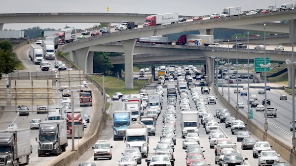 Traffic heads north on I 85 on Monday, May 15, 2023. During the Memorial Day holiday period from Thursday, May 25, to Monday, May 29, AAA forecasts an unprecedented increase in travelers, with an estimated 1.32 million individuals in Georgia expected to travel at least 50 miles. 
Miguel Martinez /miguel.martinezjimenez@ajc.com