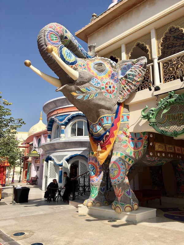 The Jumbo Cafe is a pastry and Arabic sweet shop just inside Bollywood Parks' main gate. In all, there are seven food and beverage outlets in the park, including Victoria Station, an affectionate replica of Mumbai's landmark terminal. (Stephen M. Silverman/Chicago Tribune/TNS)