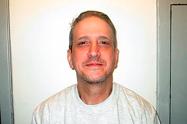 FILE - This photo provided by the Oklahoma Department of Corrections shows death row inmate Richard Glossip on Feb. 19, 2021. (Oklahoma Department of Corrections via AP, File)