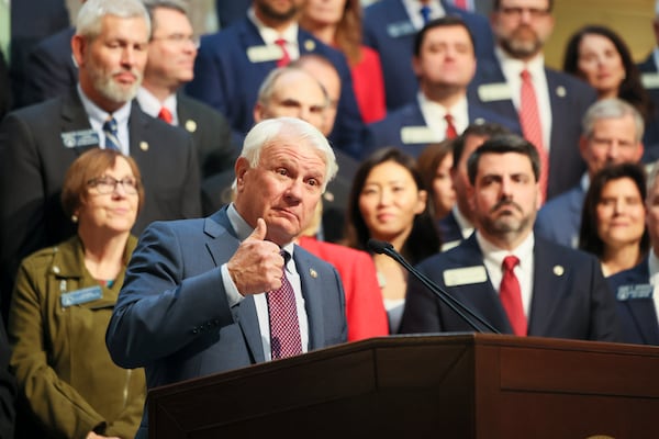 Republicans unanimously voted to reelect Georgia House Speaker Jon Burns this week at the Capitol in Atlanta, but some Democrats gave him a thumbs down.