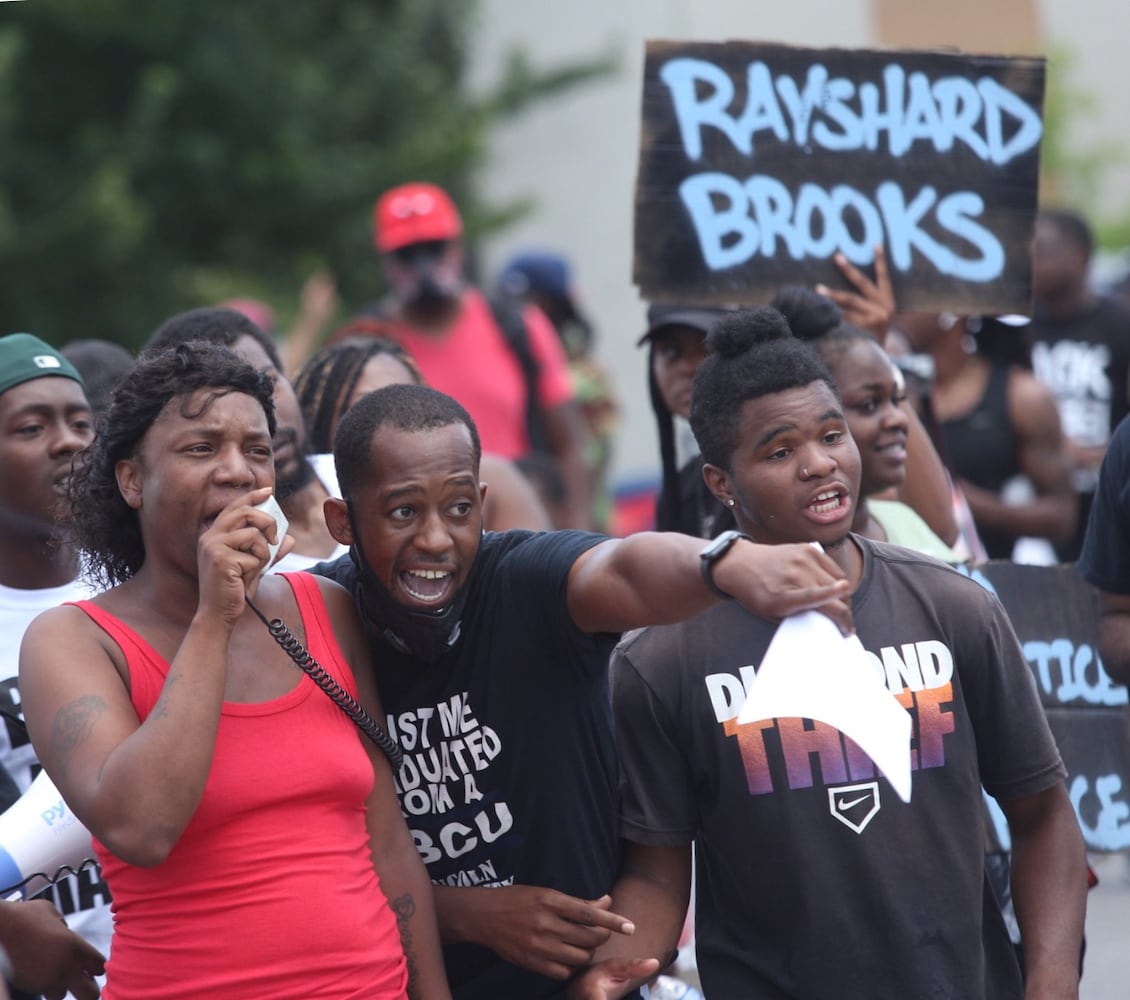 PHOTOS: Protesters gather in Atlanta over Friday’s police shooting