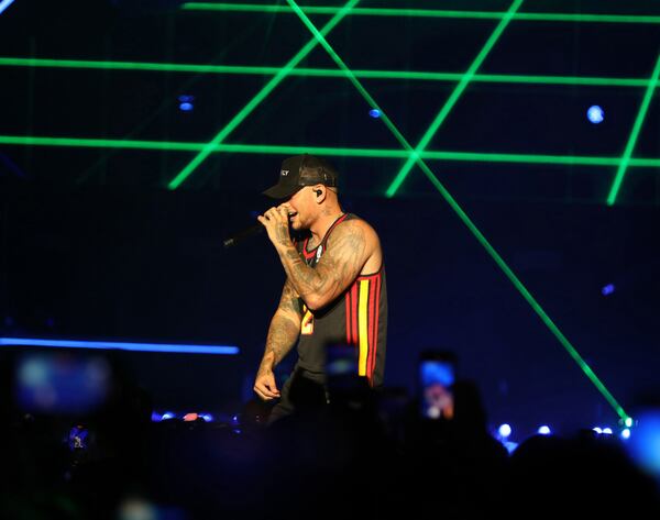 Country star Kane Brown brought his Blessed & Free tour to nearly sold out State Farm Arena on Sunday, October 24, 2021. Jordan Davis and Restless Road opened the show..
Robb Cohen for the Atlanta Journal-Constitution