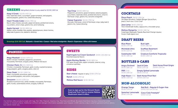 Mellow Mushroom menu