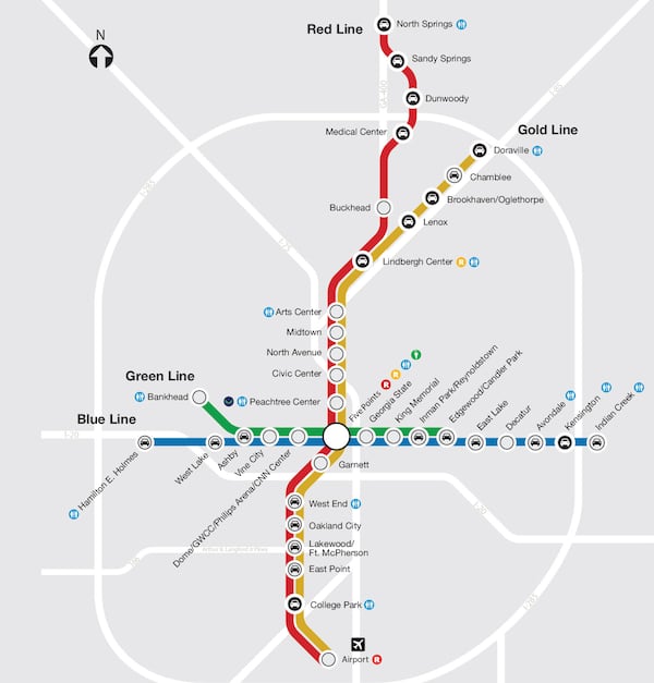 MARTA (Metropolitan Atlanta Rapid Transit Authority) is metro Atlanta's principal public transit operator. MARTA provides bus and rail services in Atlanta, Georgia. Courtesy of MARTA