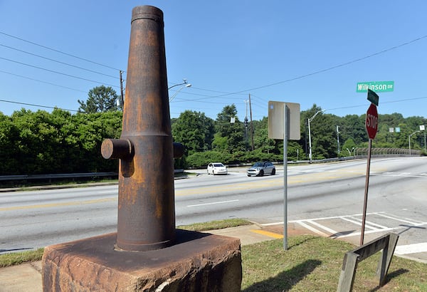 Confederate Gen. W.H.T. Walker is memorialized on Glenwood Avenue, in the spot where he was shot dead. (KENT D. JOHNSON / kdjohnson@ajc.com)