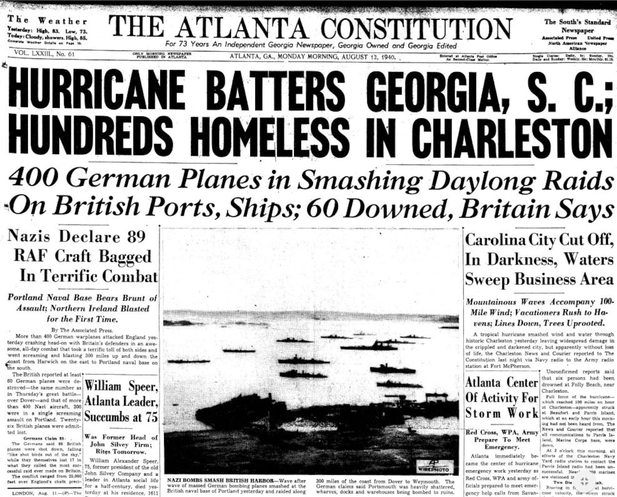 AJC Flashback Photos: The 1940 Savannah hurricane