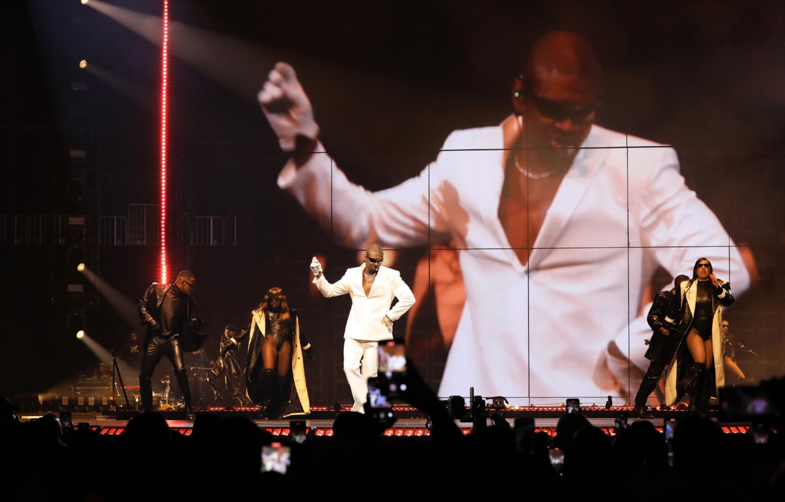 Usher brought his Past Present Future Tour to sold out State Farm Arena on Thursday, October 17, 2024. This was the first of three sold out shows including Friday and Sunday. 
Robb Cohen for the Atlanta Journal-Constitution