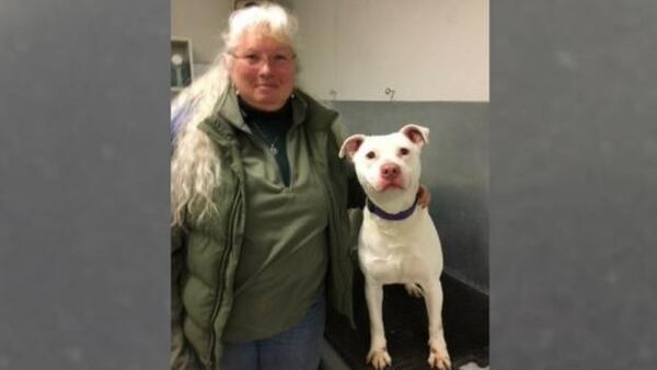 Dog handler Barb Davenport helped train Ghost for his new job as Washington State’s first deaf K-9 officer.