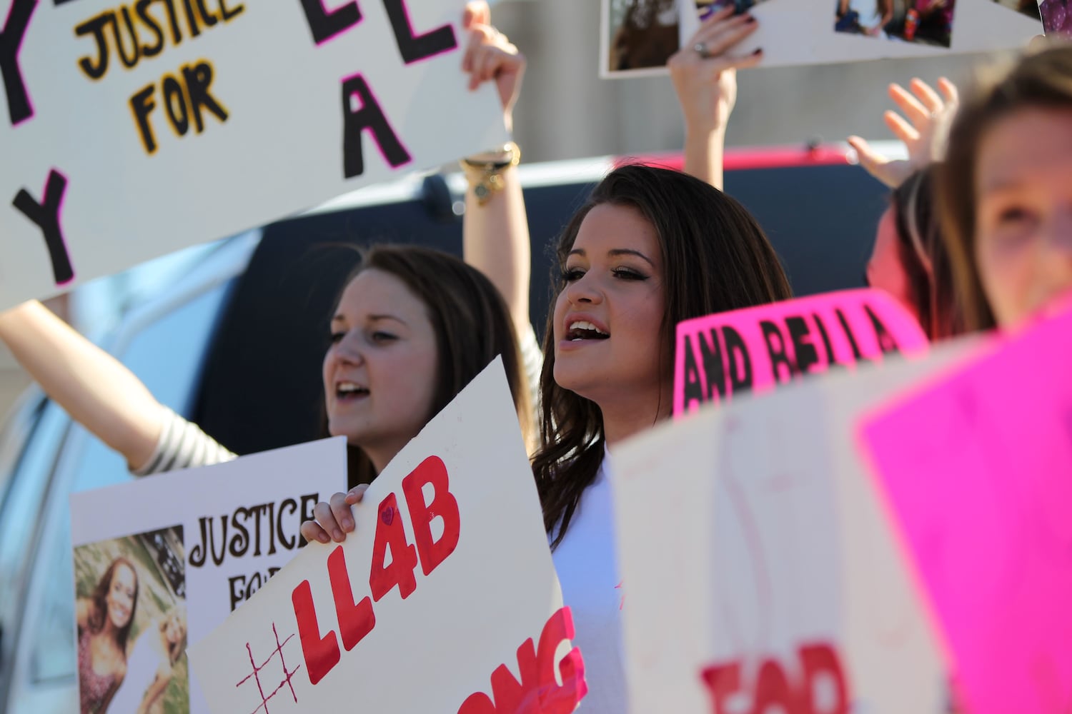 Protest over fatal trooper-involved crash, Feb. 19, 2016