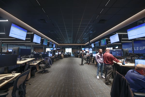 Views of Wheels Up Members Operations Center shown on Wednesday, Nov. 15, 2023. The private jet company that is a partner to Delta Air Lines relocated its member operations from Ohio to the 34,000-square-foot facility in Atlanta. (Natrice Miller/ Natrice.miller@ajc.com)