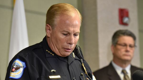 Cobb County Police Chief Mike Register is pictured here on Thursday, August 31, 2017. Following the 2016 shooting of an unarmed teen Register said the department changed its use of force and firearms training. HYOSUB SHIN / HSHIN@AJC.COM