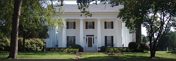 The regal Barrington Hall in Roswell has a stunning view of the city below.