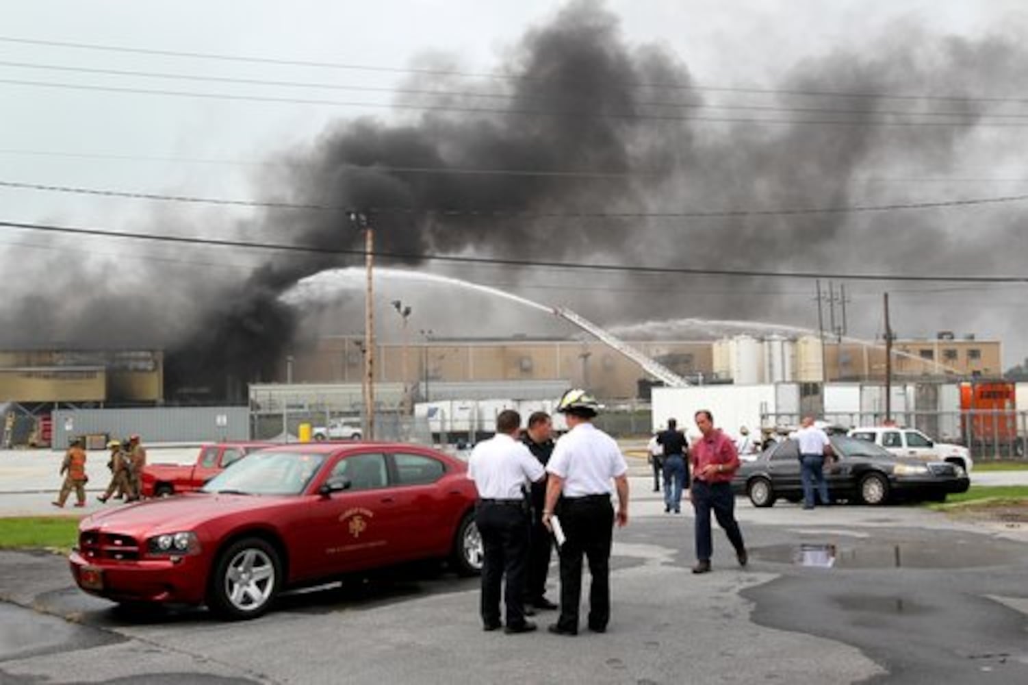 Clorox plant on fire in Forest Park