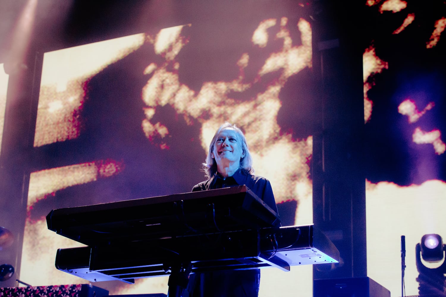 The Cure performs to an excited crowd at the State Farm Arena on June 27, 2023. (Sophie Harris for The Atlanta Journal-Constitution).