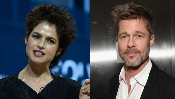 Tabloid Page Six reports that MIT professor Neri Oxman and actor Brad Pitt are hanging out together as friends. (Photo by Riccardo Savi/Getty Images for Concordia Summit, Michael Kovac/Getty Images for for J/P HRO Gala)