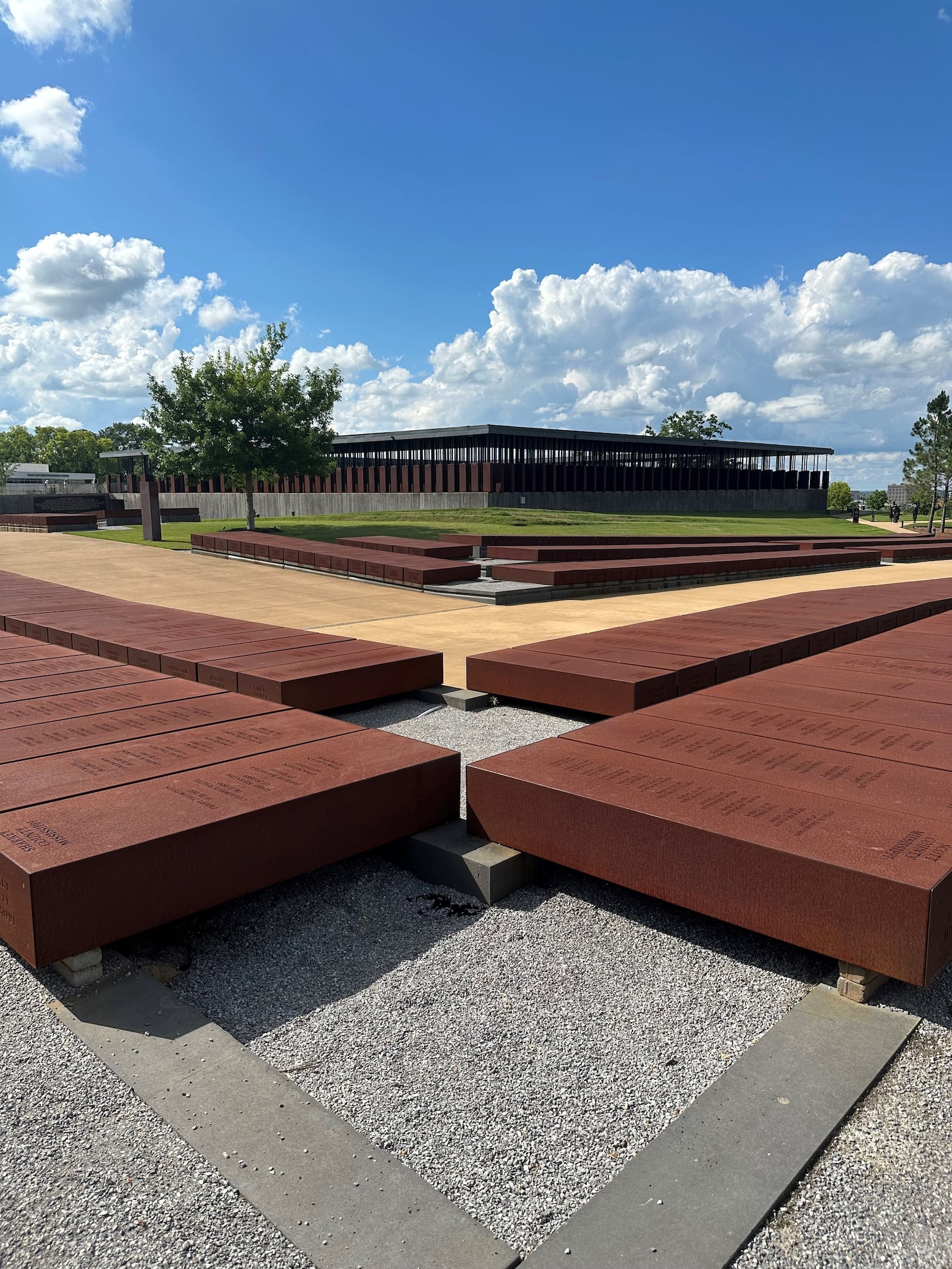 The National Memorial for Peace and Justice is a memorial for the thousands of African Americans who were lynched between 1877 and 1950.