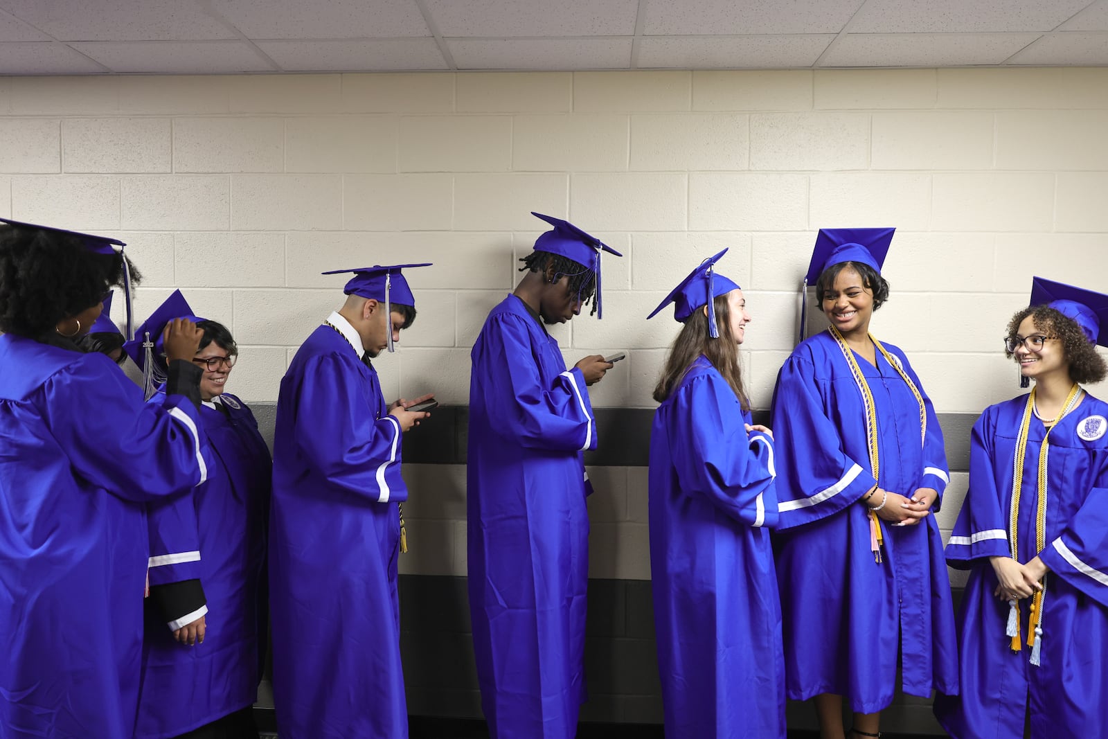 Campbell High School graduates before their 2023 commencement ceremony in Kennesaw.