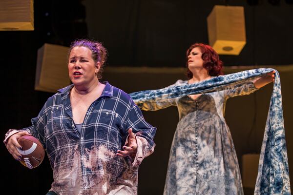 Lucia Lucas as Hannah Before and Blythe Gaissert as Hannah After in the Atlanta Opera production of "As One."