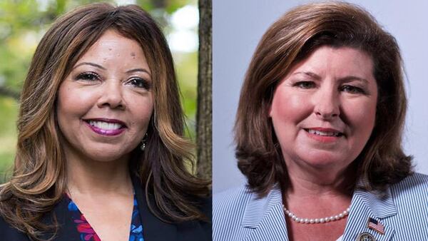 Sixth District Democratic challenger Lucy McBath, left, and Republican U.S. Rep. Karen Handel.