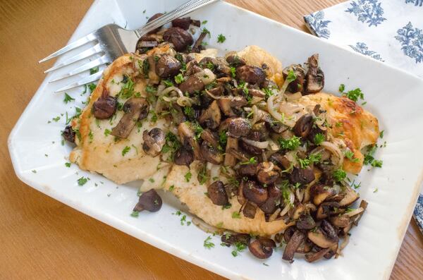 Chicken Paillard with Sauteed Mushrooms. (Virginia Willis for The Atlanta Journal-Constitution)