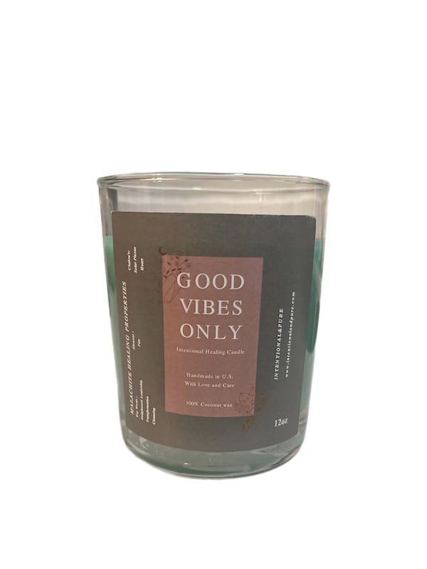 Create a relaxing and fragrant environment with the Good Vibes Only candle, available at The Village Retail.