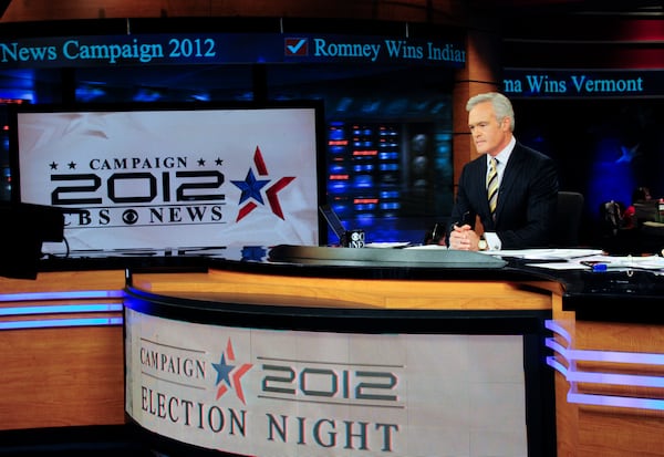 Scott Pelley anchoring the "CBS Evening News" in 2012.