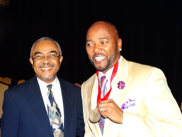 Mike Roberts and Ryan Cameron are both part of the Georgia Radio Hall of Fame and the Georgia Association of Broadcasters Hall of Fame as well. CREDIT: Rodney Ho/rho@ajc.com