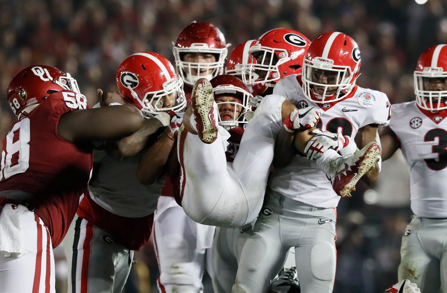 Photos: Bulldogs outlast Sooners in Rose Bowl