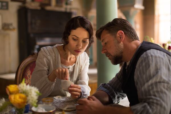 Olga Kurylenko and Russell Crowe in a scene from "The Water Diviner." Photo: Courtesy of Warner Bros. Pictures