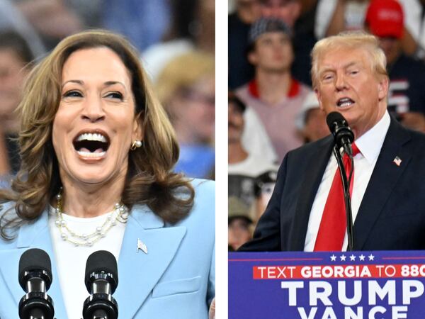 Vice President Kamala Harris (left) and former President Donald Trump (right) recently held rallies in Atlanta.