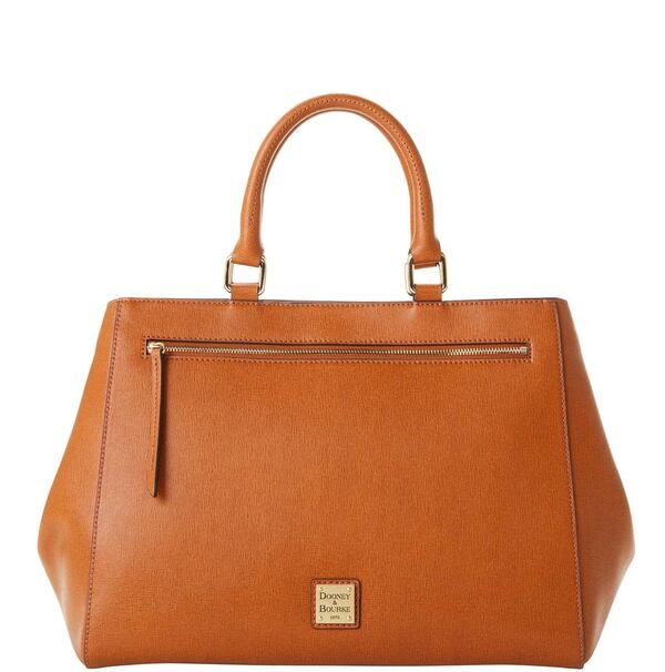 Dooney & Bourke Saffiano Zip Satchel in Natural. $228.00 Contributed by Dooney & Bourke