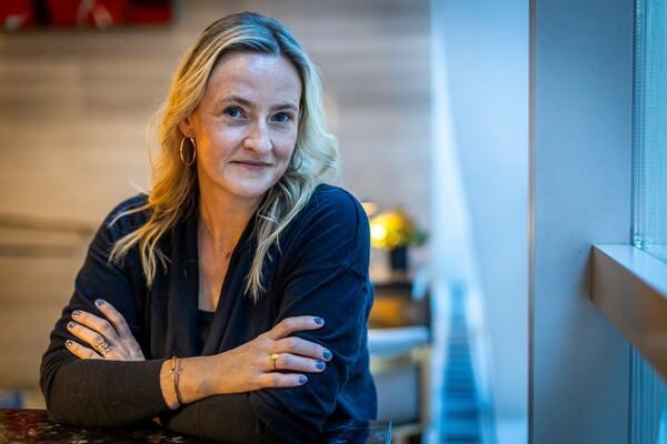 Asha Curran, the CEO of GivingTuesday, poses for a photo on Monday, Nov. 25, 2024 in New York. (AP Photo/Stefan Jeremiah)