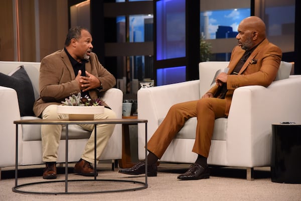 Geoffrey Owens speaks to Steve Harvey  on "Steve" this Thursday, October 18, 2018. CREDIT: "Steve"