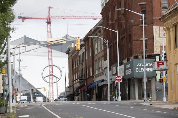 Mitchell St SW  is near the Mercedes-Benz Stadium in Atlanta  (Steve Schaefer/steve.schaefer@ajc.com)