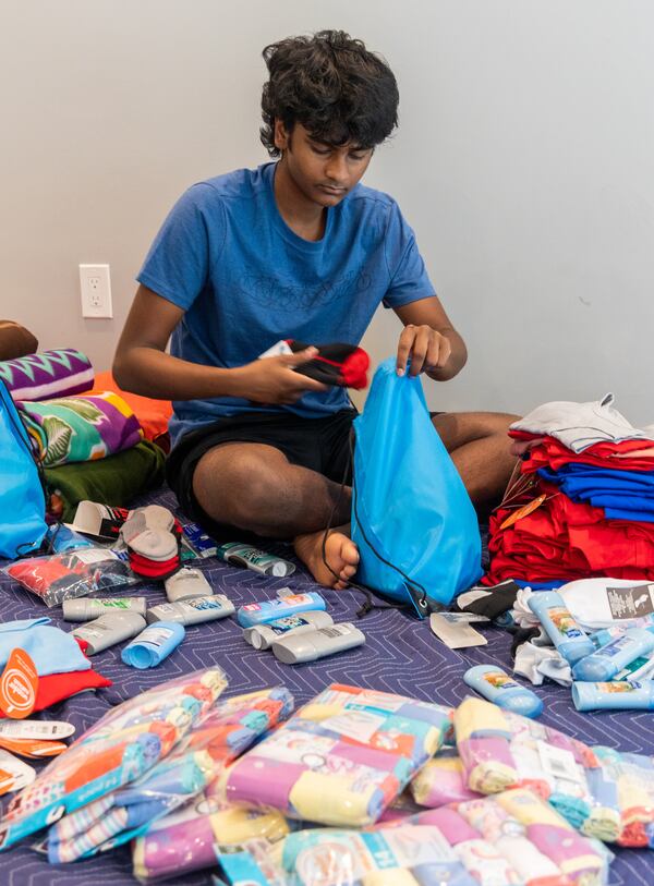 Akhil  Kalva, a junior at Chattahoochee High School in Johns Creek, has created buddy packages for children being placed in foster care. He'd like to make that transition easier. Akhil has a passion for helping others that runs deep. He hopes to one day be a cardiologist and help people with heart ailments common in his family and his ethnicity. PHIL SKINNER FOR THE ATLANTA JOURNAL-CONSTITUTION.